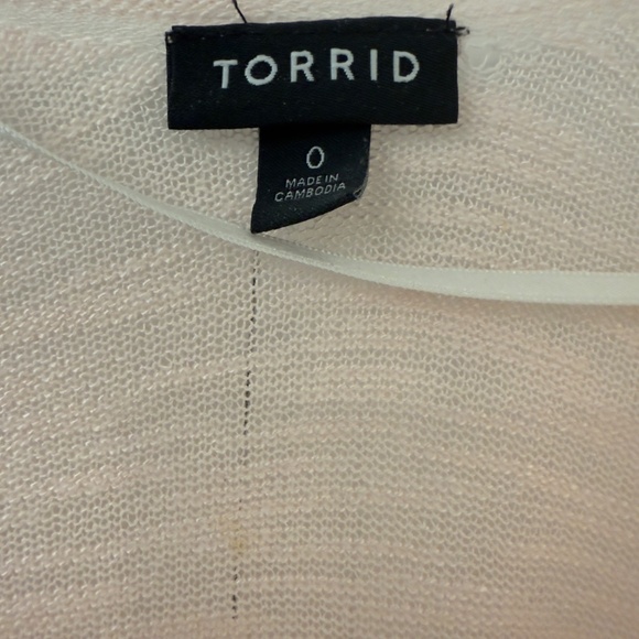 Draped, open front cardigan by Torrid - Picture 5 of 8